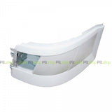 Volvo VNL 04-15 Painted White P3029 Bumper Corner Left Driver Side WITH Fog Light Cut-out 85135782