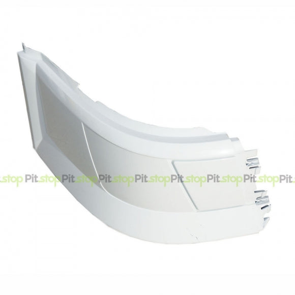 Volvo VNL 04-15 Painted White P3029 Bumper Corner Right Passenger Side WITHOUT Fog Light Cut-out 85145047