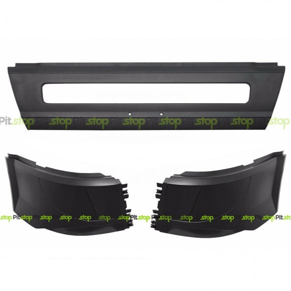 Volvo VNL 2016-UP Bumper Set WITHOUT Fog Light Cut-out Left Right Center New Style