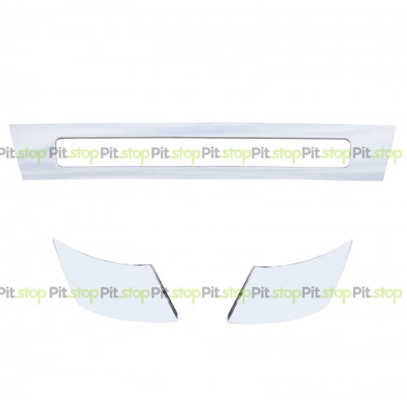 Volvo VNL 04-15 Chrome Trim Set Center Corner Bumpers 3pcs