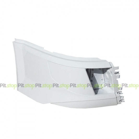 Volvo VNL 2016-UP Painted White Corner Bumper Right Passenger Side WITH Fog Light Cut-out 85148284