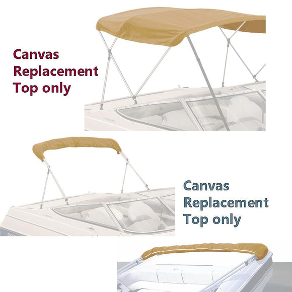 4 Bow Bimini Top Replacement Canvas-Zipper Sleeves