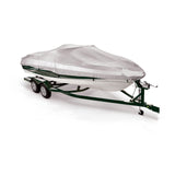 EliteShield Runabouts Boat Cover for V-Hull, Ski, Jet, Pro-Style Bass, Jon,  Bowrider Boat Silver Color